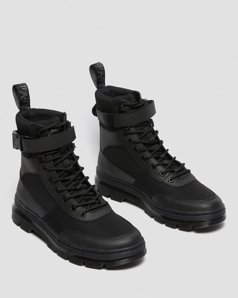 Men's Dr Martens Combs Tech Poly Ankle Boots Black | AU 440GSO